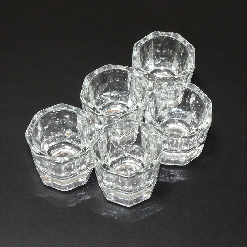 Nail Art Acrylic Liquid Cup Dappen Dish Container Glass Crystal Cups Glassware Tools for Nail Art Design