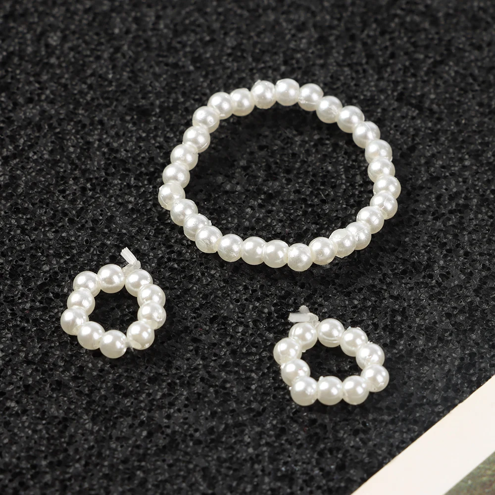 Fashion Mini Pearl Jewelry Necklace Earrings For BJD Dolls Bracelet For 1/6 Doll Clothes Accessories Decoration Kids Diy Toys