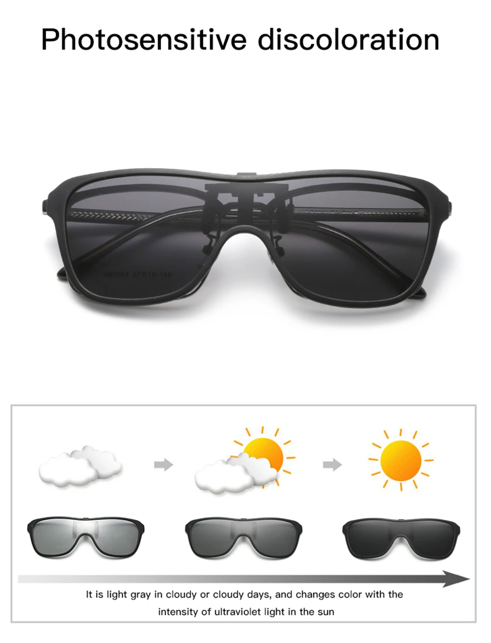 2026 Trending Clip On Sunglasses Large Frame Men Polarized Flip Up Sun Glasses Driving Adapt Mirror Blue Red Polarising Lens