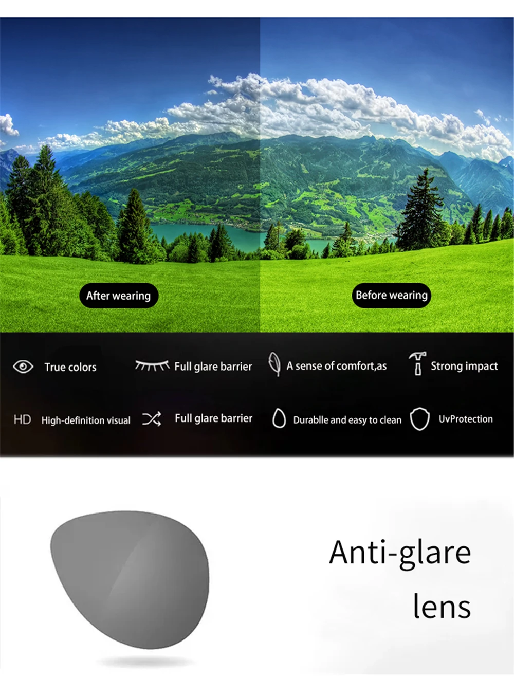 2026 Trending Clip On Sunglasses Large Frame Men Polarized Flip Up Sun Glasses Driving Adapt Mirror Blue Red Polarising Lens