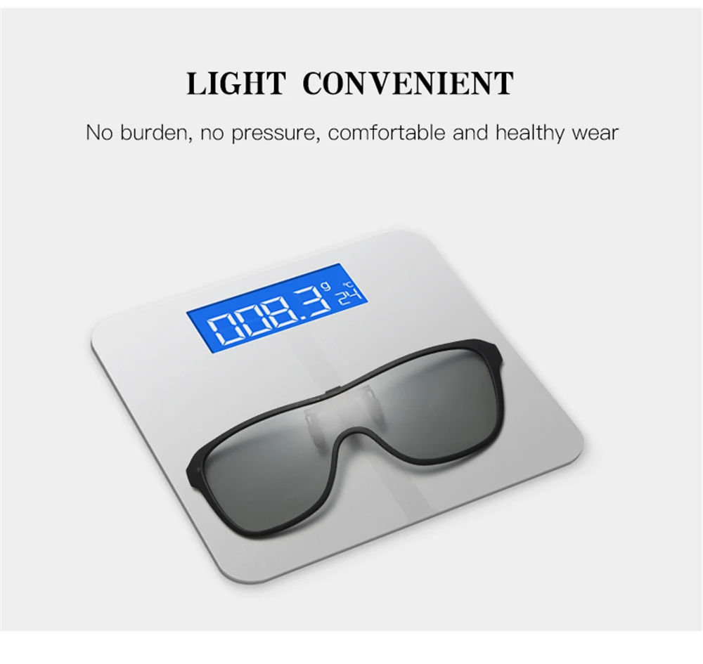 2026 Trending Clip On Sunglasses Large Frame Men Polarized Flip Up Sun Glasses Driving Adapt Mirror Blue Red Polarising Lens