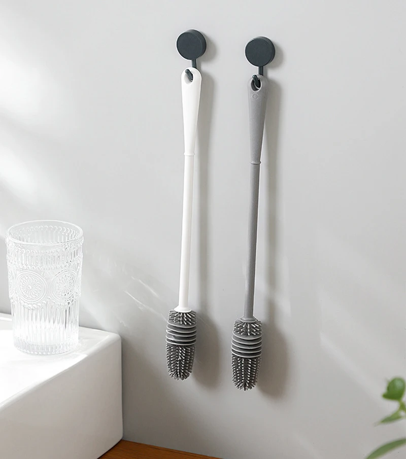 Baby Bottles Brush 360 Degree Rotation Long Handle Silicone Brushes Feeding Bottle Cup Cleaning Tools Pacifiers and Accessories