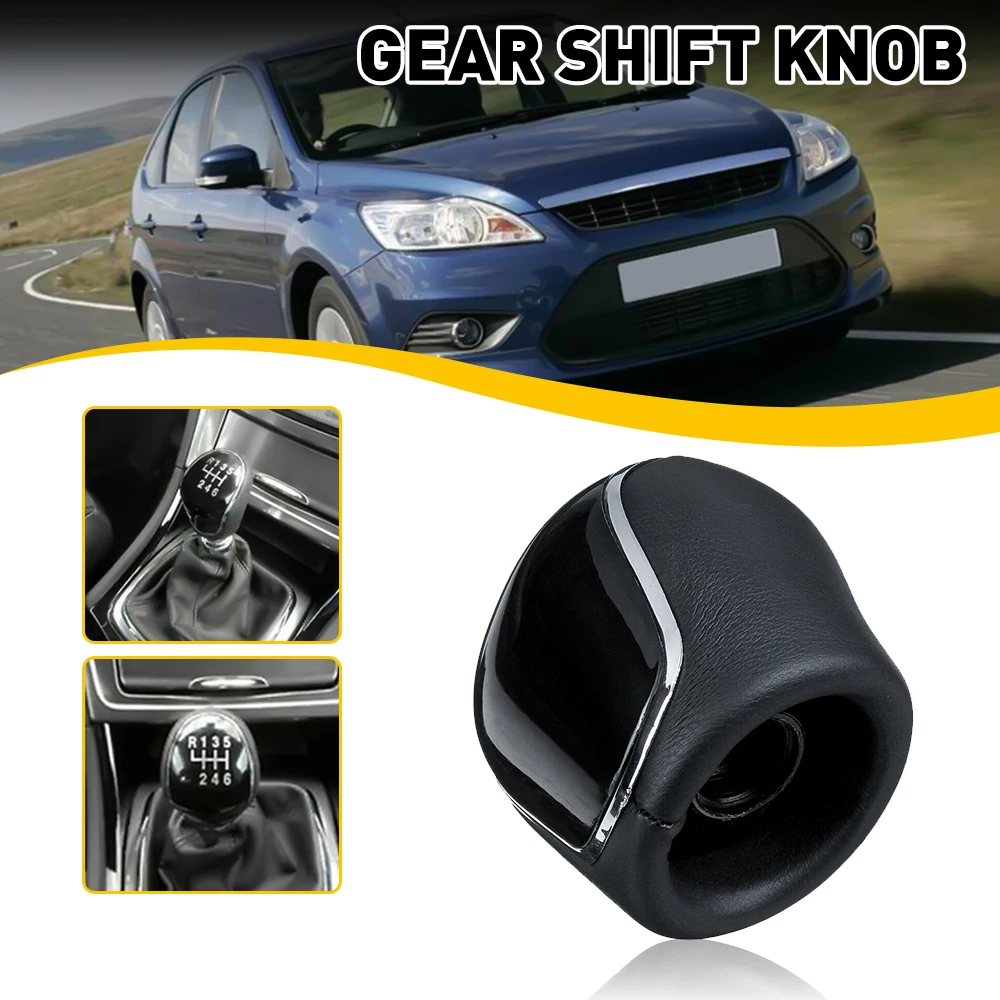 6 Speed Car Leather Gear Shift knob for Ford S-Max C-Max Kuga Galaxy Mondeo 4 Mk4 Transit Tourneo Connect Focus Auto Accessories