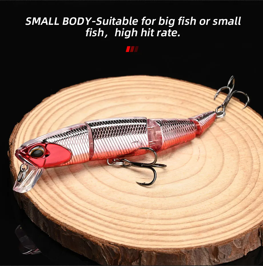 ALLBLUE Professional Jointed Swimbait 70mm 90mm Sinking Minnow Fishing Lure Jerkbait Artificial Hard Baits for Pike Bass Perch
