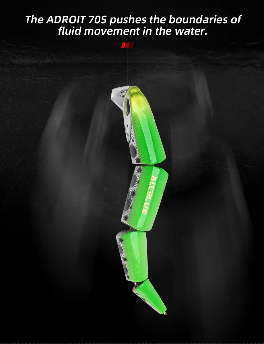 ALLBLUE Professional Jointed Swimbait 70mm 90mm Sinking Minnow Fishing Lure Jerkbait Artificial Hard Baits for Pike Bass Perch