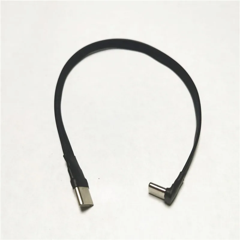 Type C to USB-C 90 Degree Angled Adapter Cable Power Bank Flexible Cable PD Cable Charging Cable USB C Bend Flat Silicone Cable