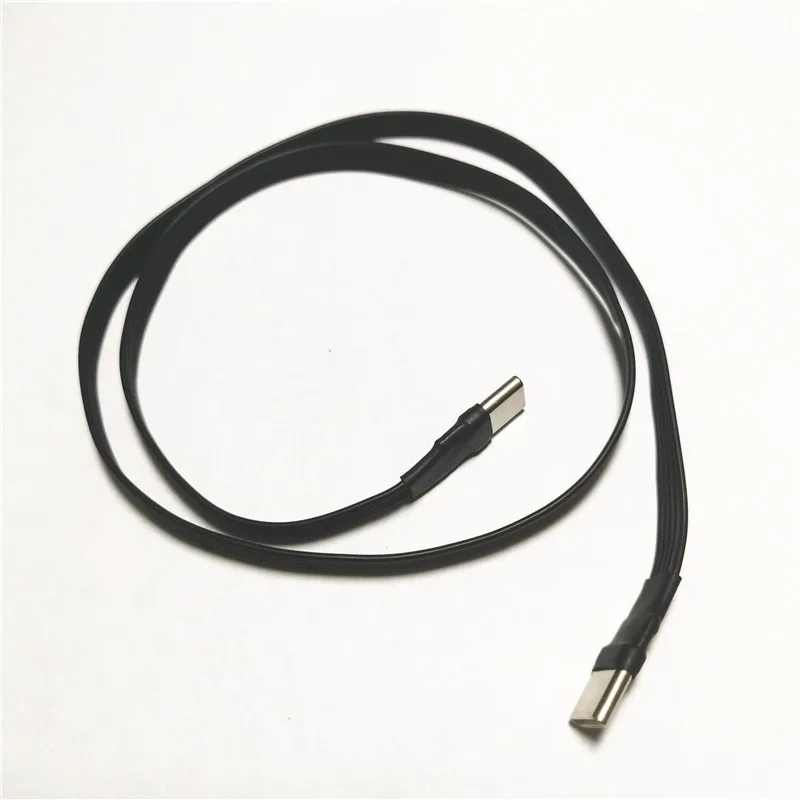 Type C to USB-C 90 Degree Angled Adapter Cable Power Bank Flexible Cable PD Cable Charging Cable USB C Bend Flat Silicone Cable
