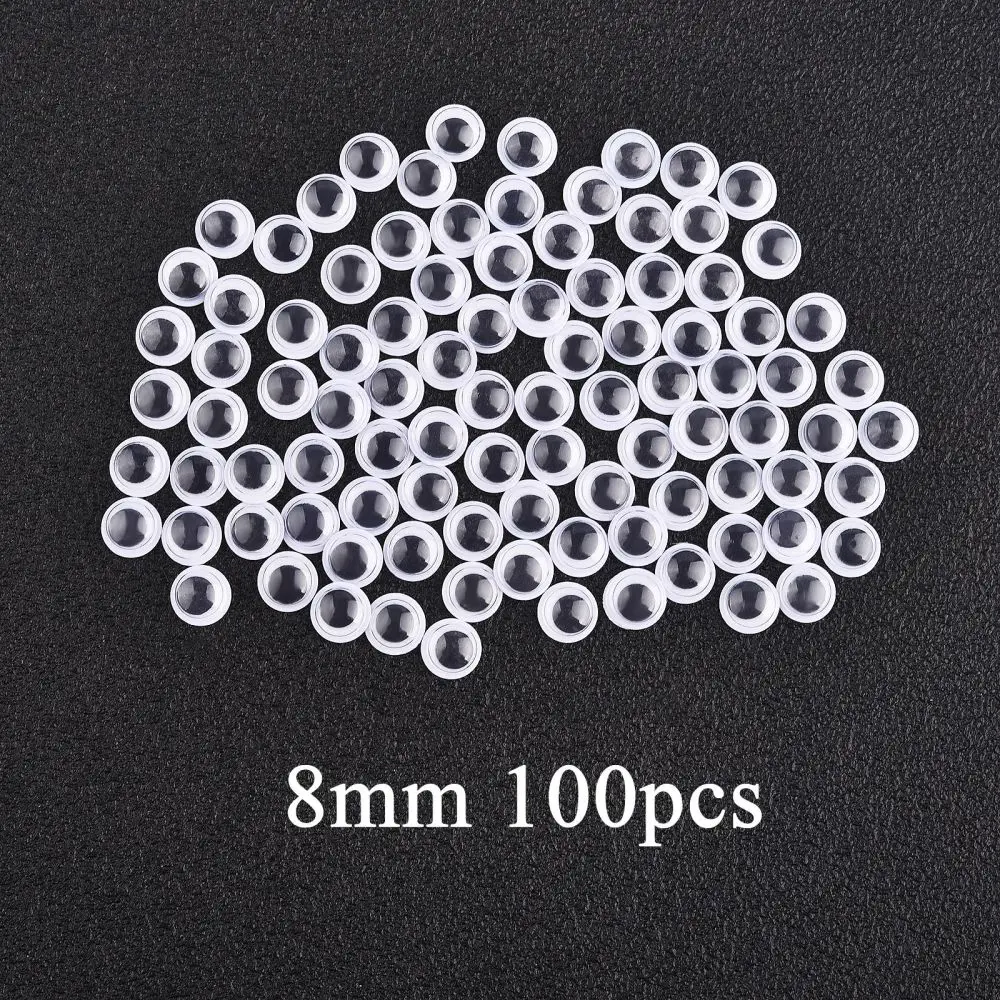 DIY Movable Eyes Simulation Animal Eyeball Black White Color Self-Adhesive Doll Eye Kindergarten Children Craft Supplies