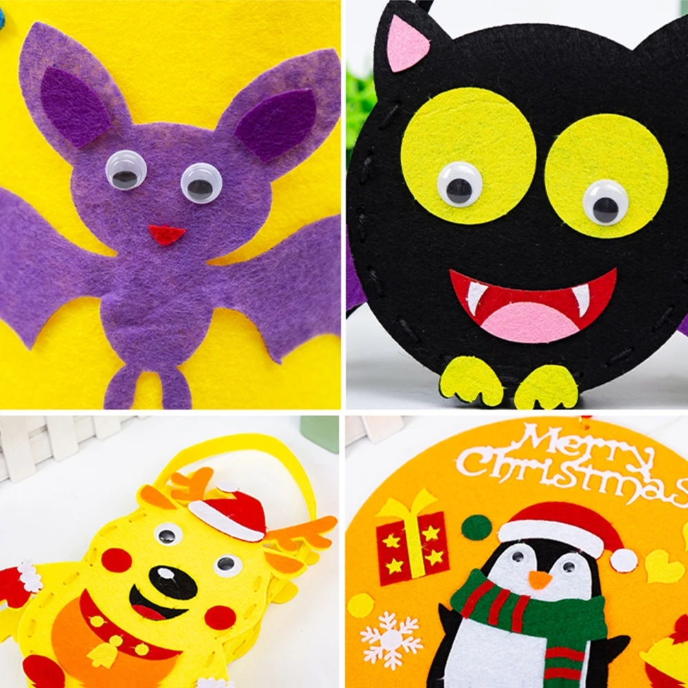 DIY Movable Eyes Simulation Animal Eyeball Black White Color Self-Adhesive Doll Eye Kindergarten Children Craft Supplies