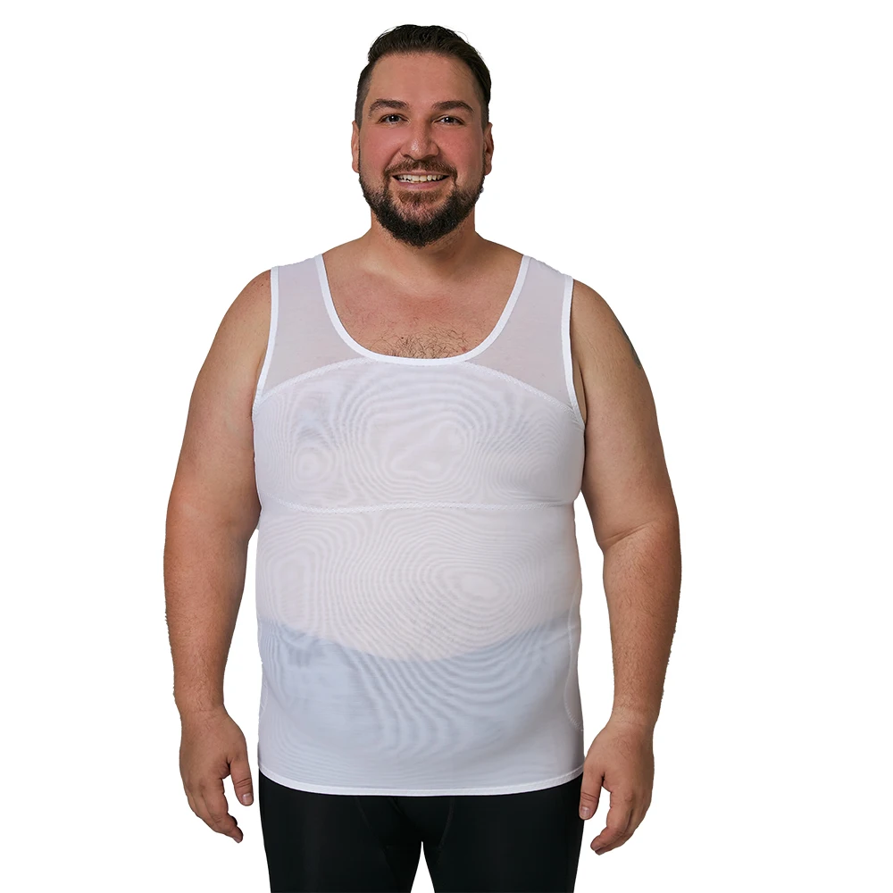 Men's Body Shaper Chest Slim Tank Top Hide Gynecomastia Compression Shirt For Men Slimming Undershirt Shapewear