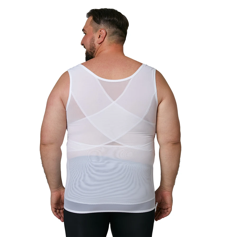 Men's Body Shaper Chest Slim Tank Top Hide Gynecomastia Compression Shirt For Men Slimming Undershirt Shapewear