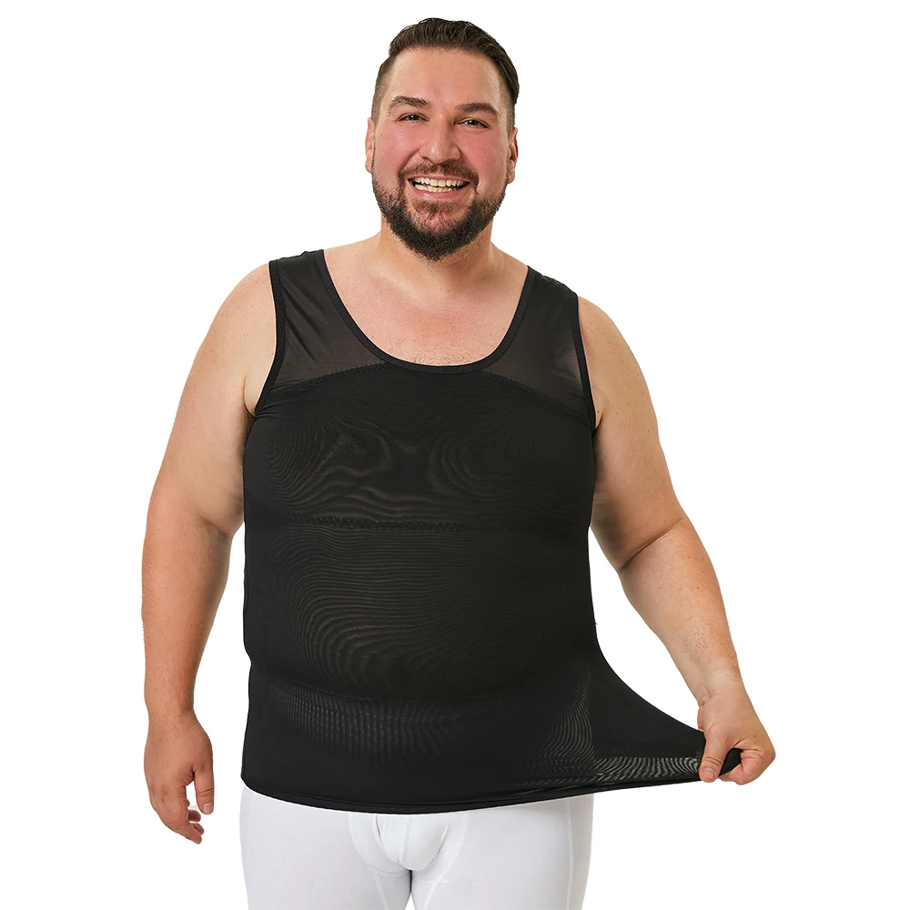 Men's Body Shaper Chest Slim Tank Top Hide Gynecomastia Compression Shirt For Men Slimming Undershirt Shapewear