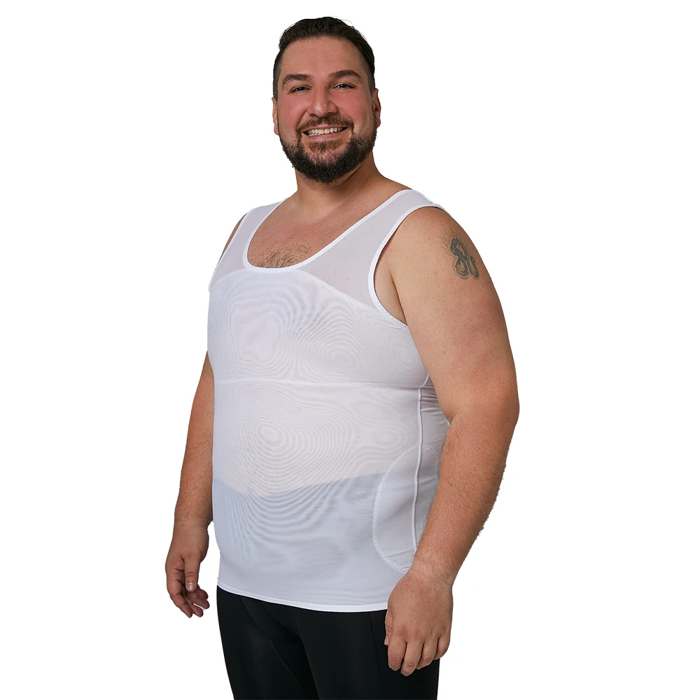 Men's Body Shaper Chest Slim Tank Top Hide Gynecomastia Compression Shirt For Men Slimming Undershirt Shapewear