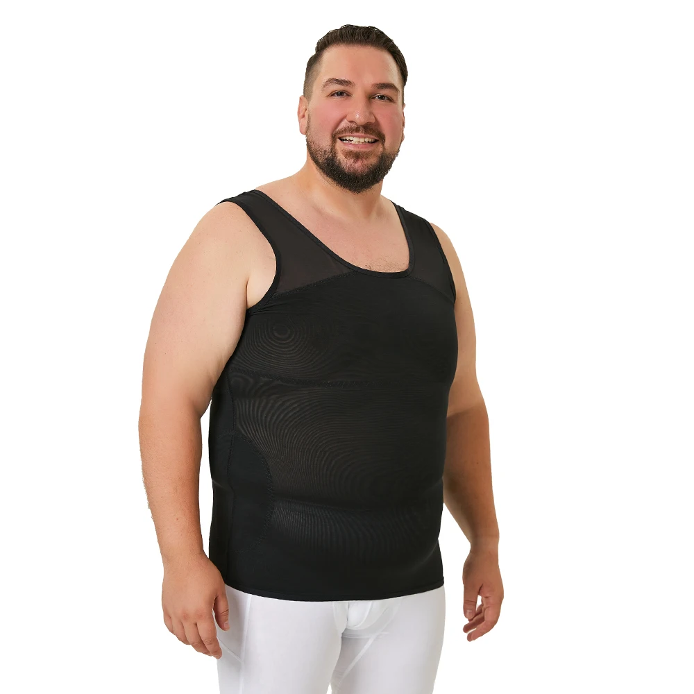 Men's Body Shaper Chest Slim Tank Top Hide Gynecomastia Compression Shirt For Men Slimming Undershirt Shapewear