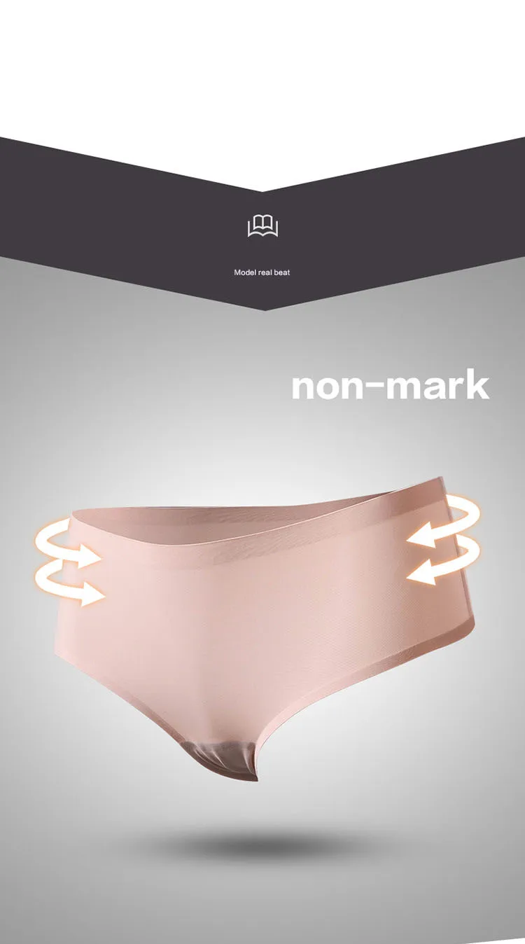 10Pcs Women's Underwear Cool Breathable Underwear Comfortable Antibacterial Underwear Women Multi Color Seamless Fashionable