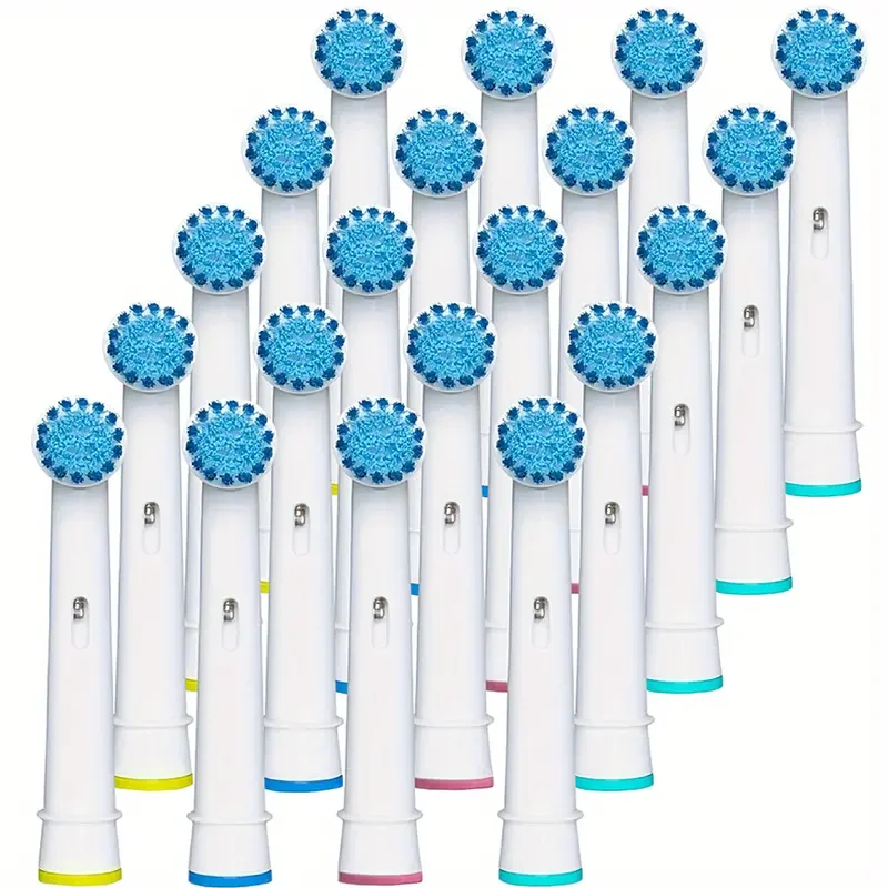 4-20pcs Brush Head Nozzles for Braun Oral B Electric Toothbrush Replacement Head Refill Sensitive Clean Cross Action for Oralb