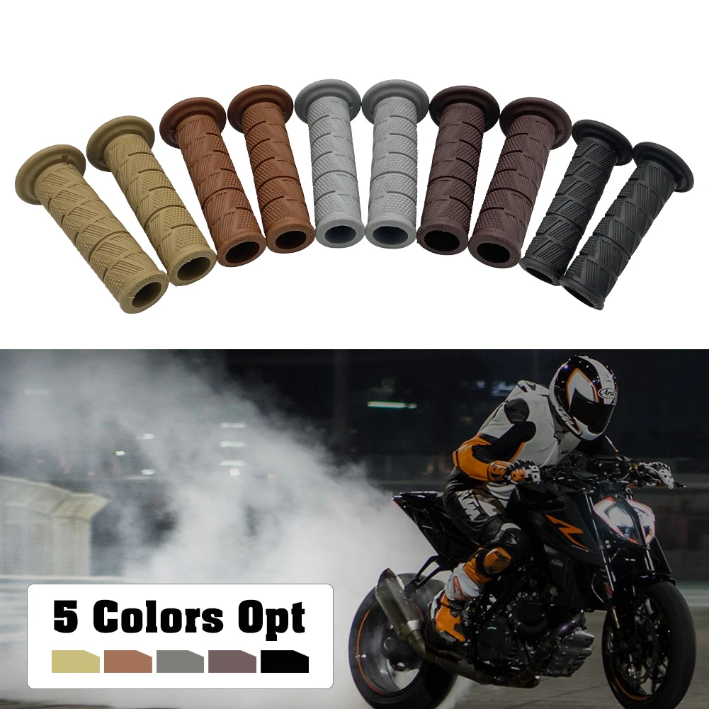 Retro Moto Grip Classic Scooter Parts Vintage 7/8" 22 24mm Motobike Handle Bar For Cafe Racer Rubber Motorcycle Handlebar