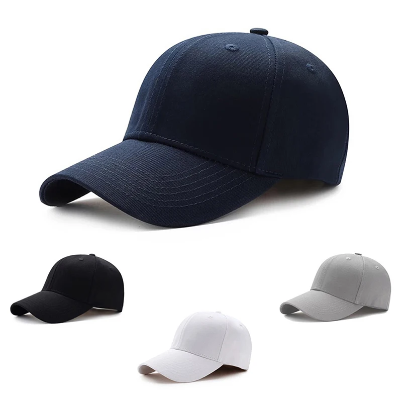 Unisex Simple Black Baseball Cap Solid Color Golf Hat Cotton Caps Hats Casual Hip Hop Dad Hats For Men Women