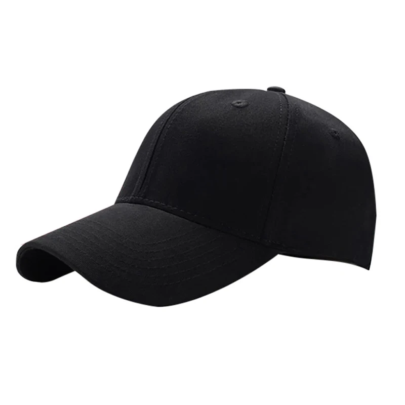 Unisex Simple Black Baseball Cap Solid Color Golf Hat Cotton Caps Hats Casual Hip Hop Dad Hats For Men Women