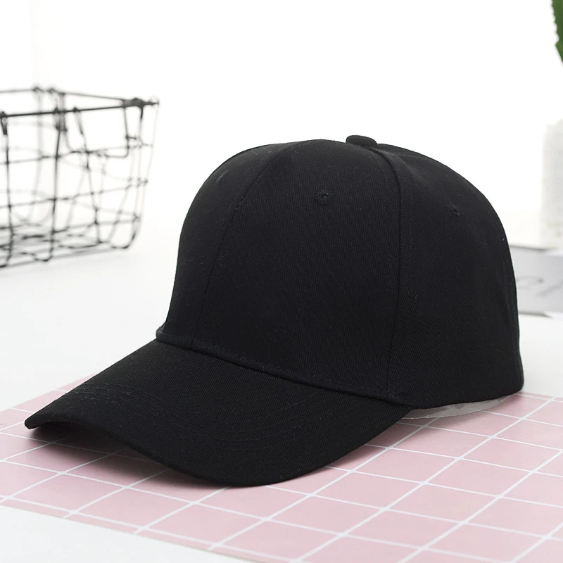 Unisex Simple Black Baseball Cap Solid Color Golf Hat Cotton Caps Hats Casual Hip Hop Dad Hats For Men Women