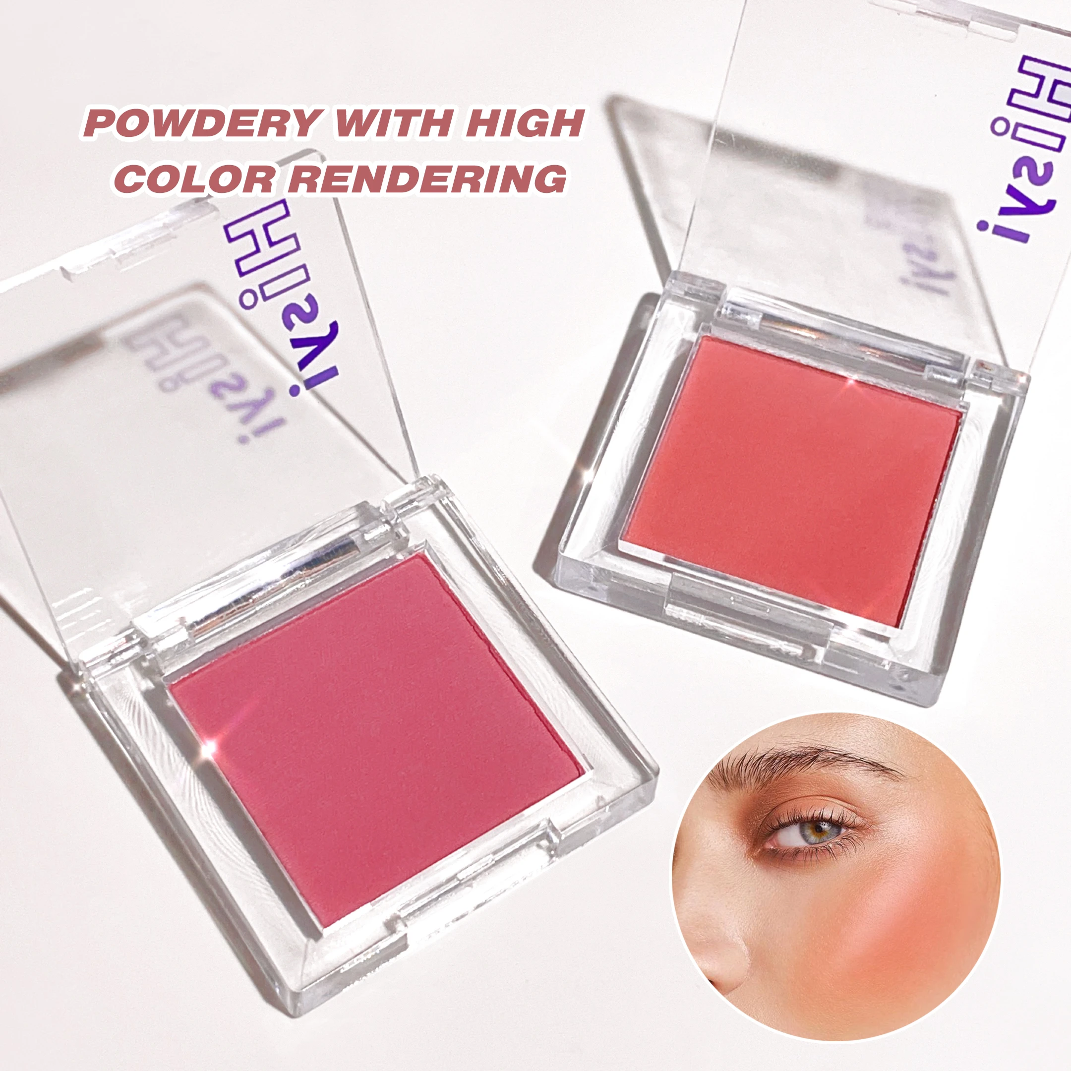 Monochrome blush, brightening matte cosmetics, highlighting, expansion color, youthful and natural makeup