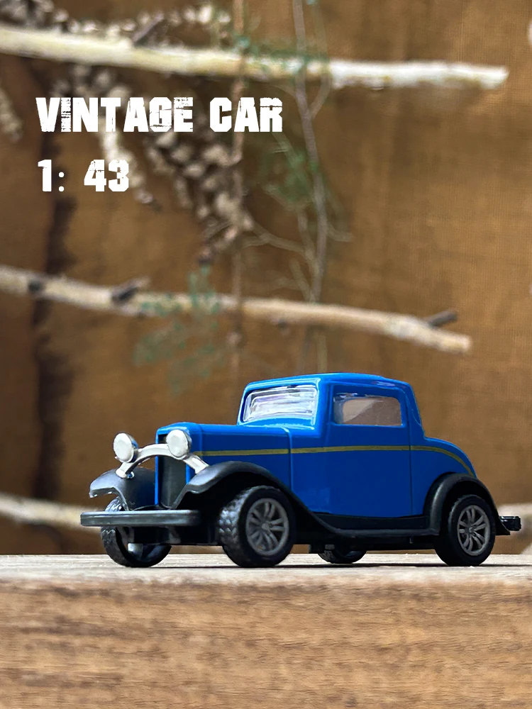 1:43 Alloy Vintage Diecast Car Ford A 1931 Model Car Classic Pull Back Car Model Miniature Vehicle Replica Gift For Kids Adults