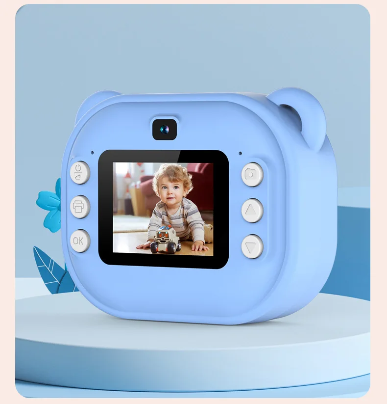 Children Thermal Print Camera Toy Wireless Bluetooth Inkless Instant Print Photo Note Camera Kids Early Education Study Toy Gift