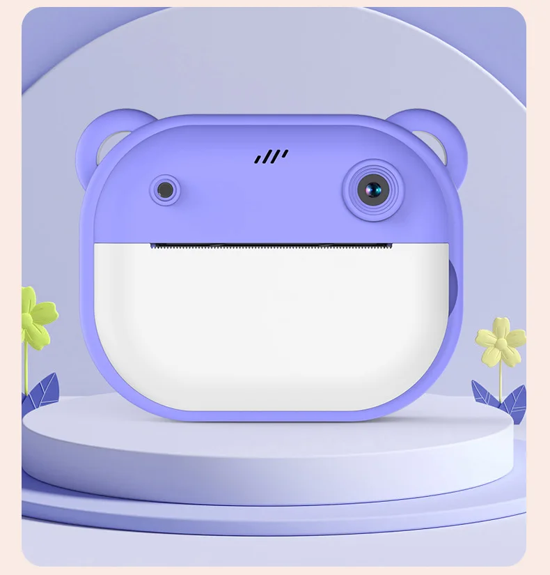Children Thermal Print Camera Toy Wireless Bluetooth Inkless Instant Print Photo Note Camera Kids Early Education Study Toy Gift