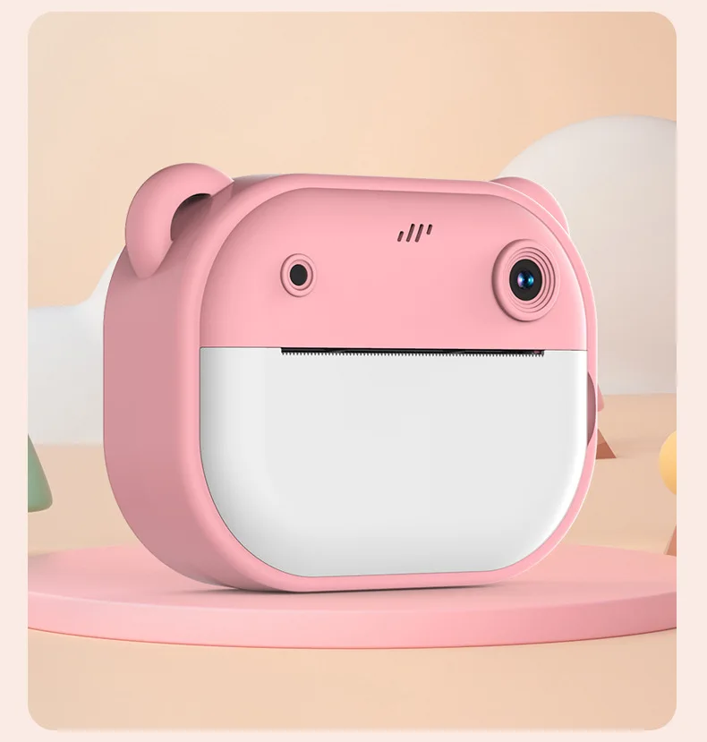 Children Thermal Print Camera Toy Wireless Bluetooth Inkless Instant Print Photo Note Camera Kids Early Education Study Toy Gift