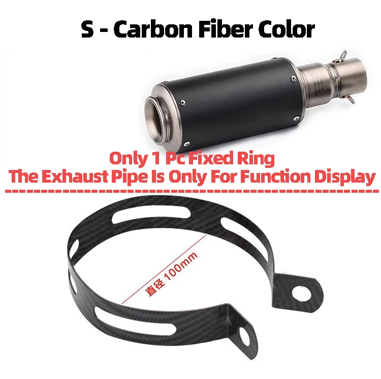 Universal Motorcycle Exhaust Clamp Exhaust Pipe Supporting Bracket Fix Ring Hanger For Yoshimura Sc Mivv Ak Ar Leovince Exhaust