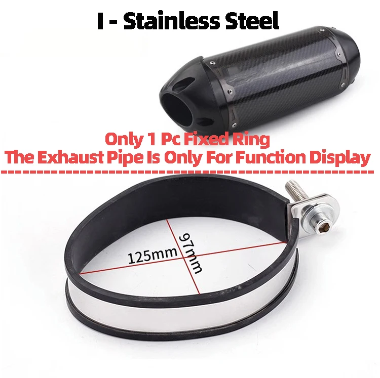 Universal Motorcycle Exhaust Clamp Exhaust Pipe Supporting Bracket Fix Ring Hanger For Yoshimura Sc Mivv Ak Ar Leovince Exhaust