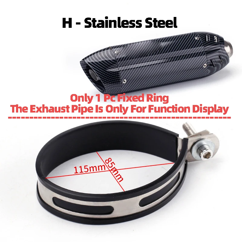 Universal Motorcycle Exhaust Clamp Exhaust Pipe Supporting Bracket Fix Ring Hanger For Yoshimura Sc Mivv Ak Ar Leovince Exhaust