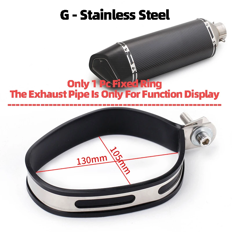 Universal Motorcycle Exhaust Clamp Exhaust Pipe Supporting Bracket Fix Ring Hanger For Yoshimura Sc Mivv Ak Ar Leovince Exhaust