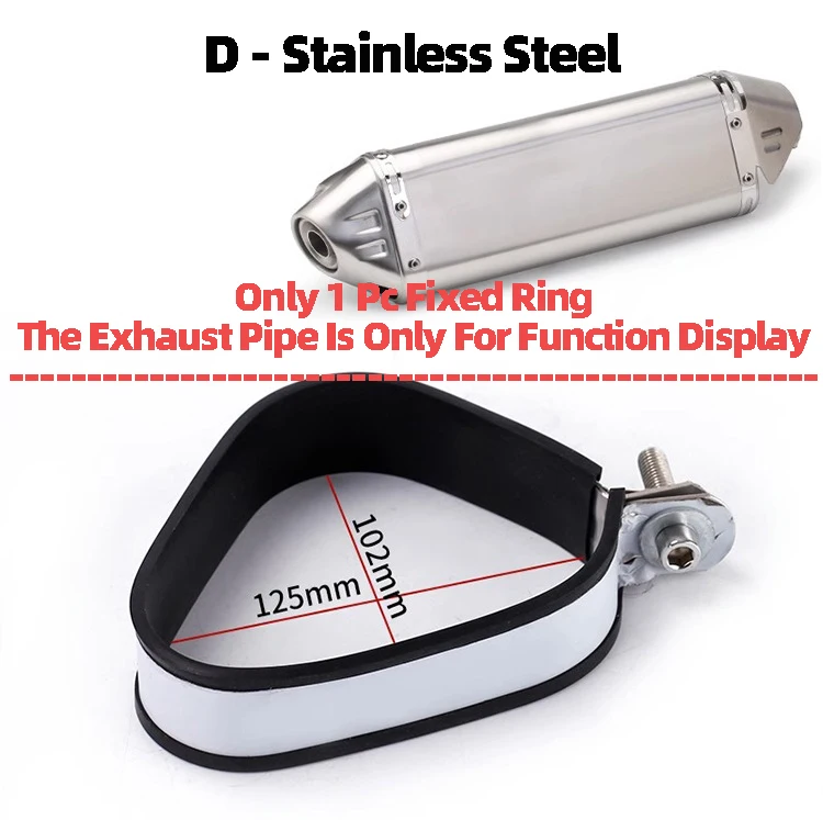 Universal Motorcycle Exhaust Clamp Exhaust Pipe Supporting Bracket Fix Ring Hanger For Yoshimura Sc Mivv Ak Ar Leovince Exhaust