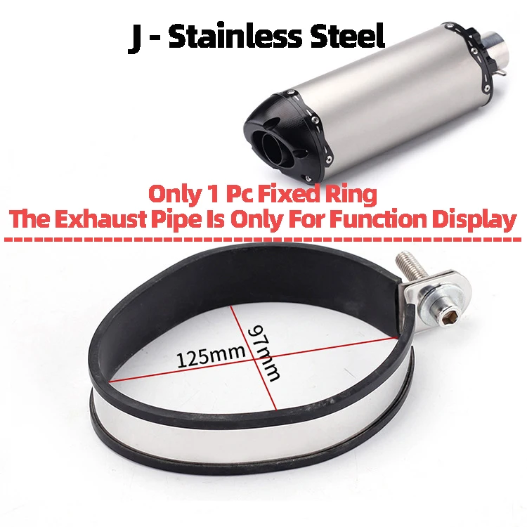 Universal Motorcycle Exhaust Clamp Exhaust Pipe Supporting Bracket Fix Ring Hanger For Yoshimura Sc Mivv Ak Ar Leovince Exhaust