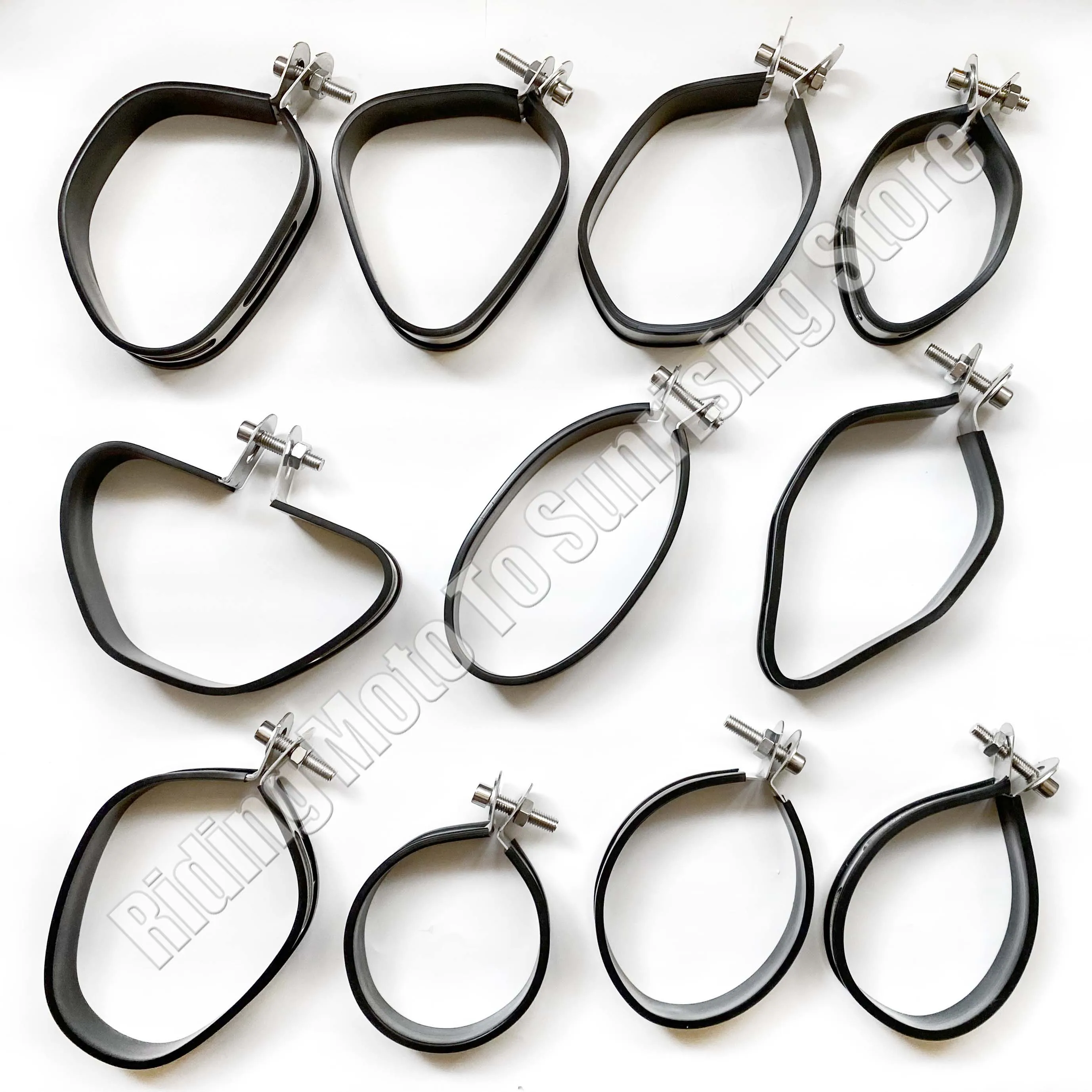 Universal Motorcycle Exhaust Clamp Exhaust Pipe Supporting Bracket Fix Ring Hanger For Yoshimura Sc Mivv Ak Ar Leovince Exhaust
