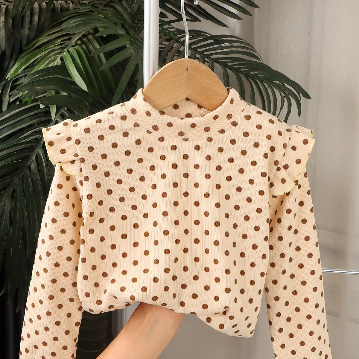 Kids Long Sleeved Undershirt Girls Cute Floral Dots T-shirt 2-10T Children Boys Sweet Tops Bottoming Shirt  t shirt for kids boy