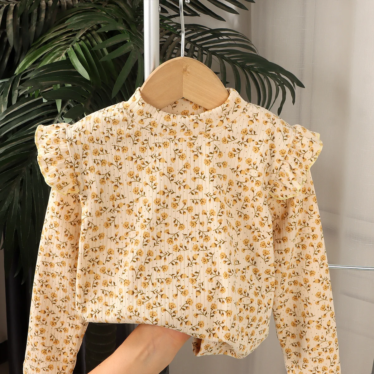 Kids Long Sleeved Undershirt Girls Cute Floral Dots T-shirt 2-10T Children Boys Sweet Tops Bottoming Shirt  t shirt for kids boy