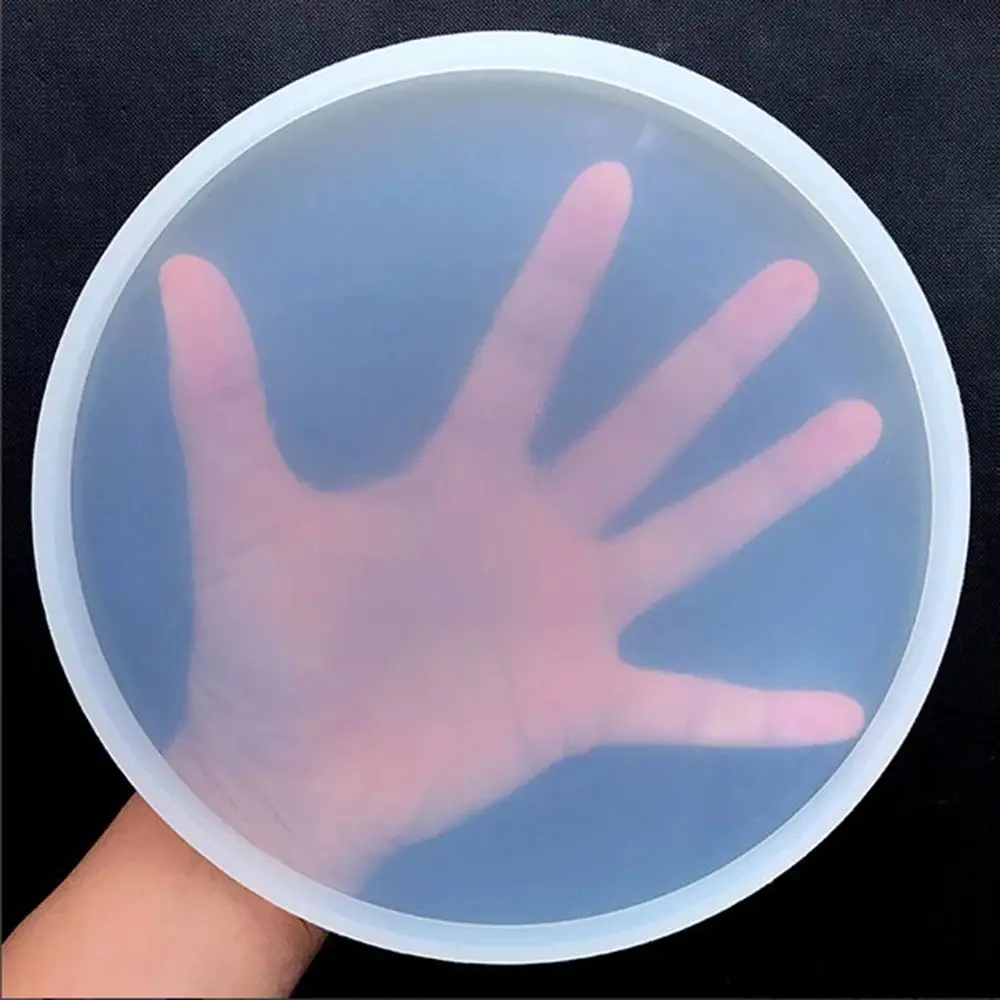 Transparent Fluid Arts Round Coaster Resin Casting Molds Silicone Epoxy Jewelry Pendant Agate Making Mould Tool DIY Accessories