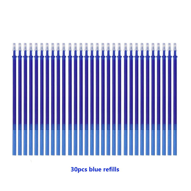 0.5mm Erasable Gel Pen Set Black Blue Red Ink Refill Rod Kawaii Pens Washable Handle School Office Supplies Writing Stationery