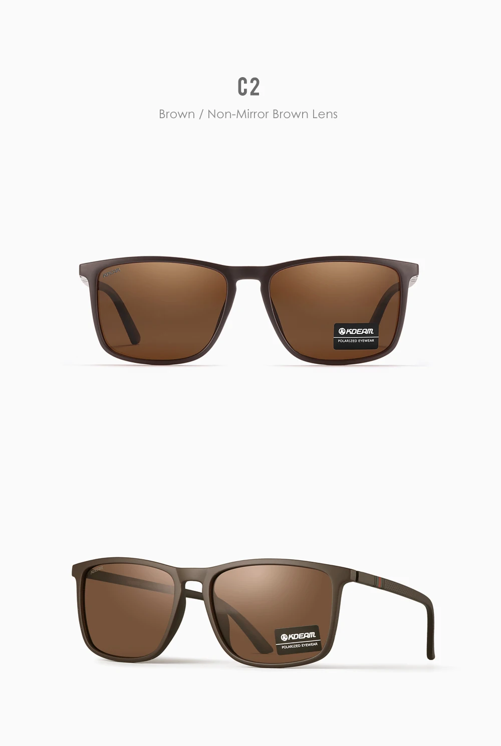 KDEAM Ultralight Fishing Sunglasses Polarized Men's Driving Sun Glasses Travel Luxury Female Sunglass With Carrying Case