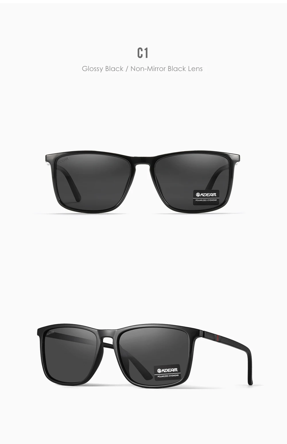 KDEAM Ultralight Fishing Sunglasses Polarized Men's Driving Sun Glasses Travel Luxury Female Sunglass With Carrying Case