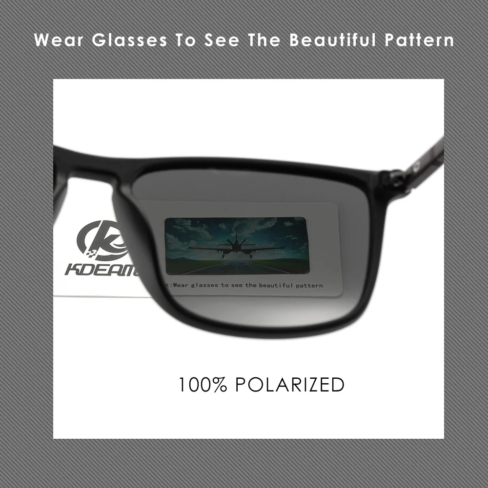 KDEAM Ultralight Fishing Sunglasses Polarized Men's Driving Sun Glasses Travel Luxury Female Sunglass With Carrying Case