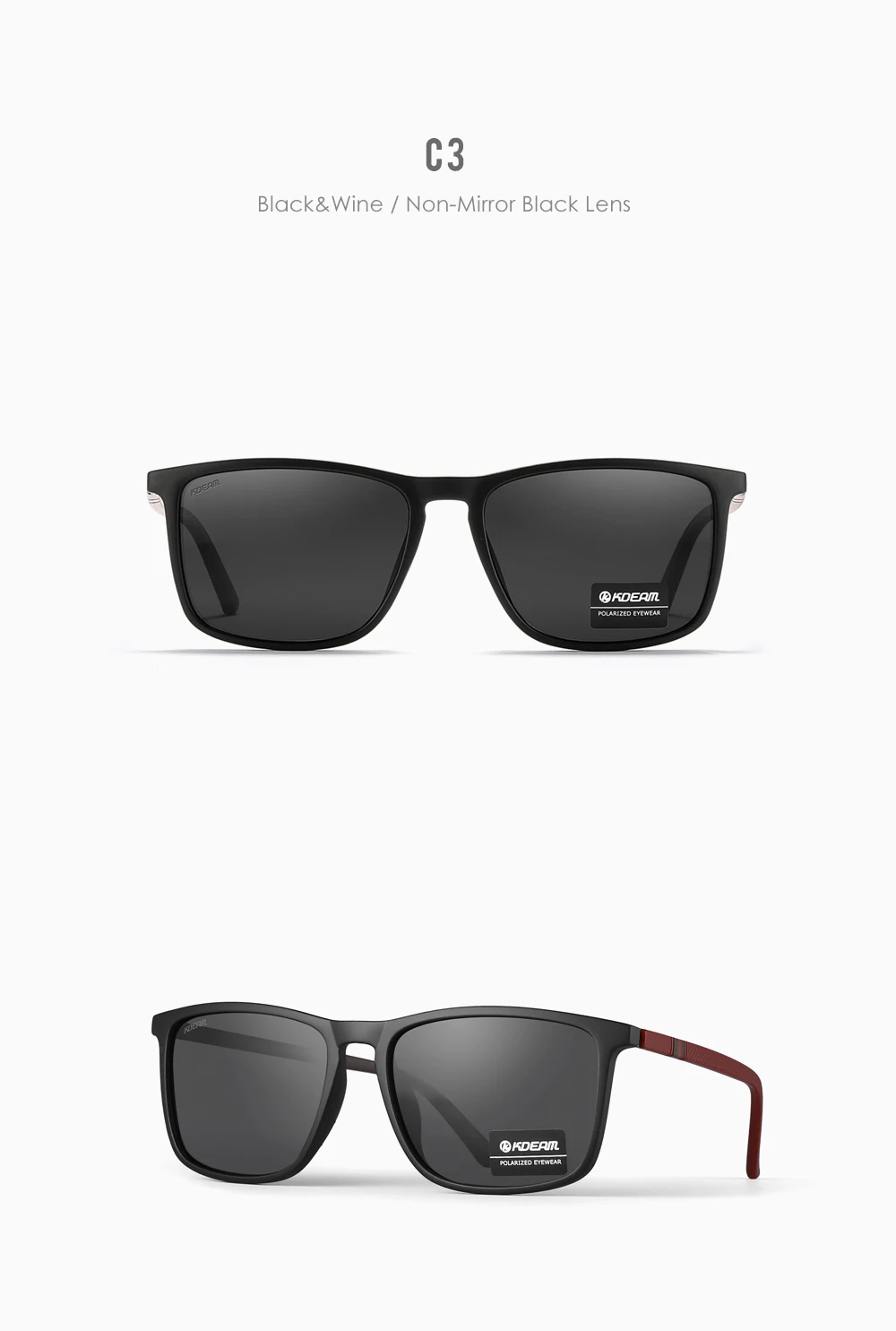 KDEAM Ultralight Fishing Sunglasses Polarized Men's Driving Sun Glasses Travel Luxury Female Sunglass With Carrying Case