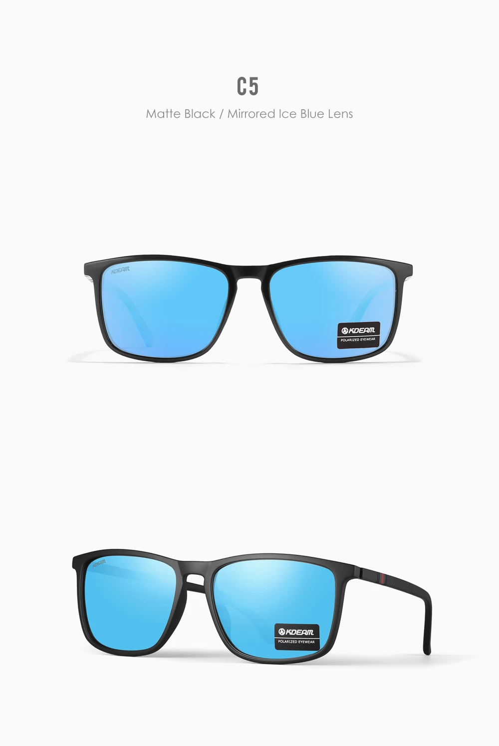 KDEAM Ultralight Fishing Sunglasses Polarized Men's Driving Sun Glasses Travel Luxury Female Sunglass With Carrying Case