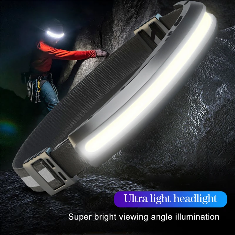 Super Bright LED Headlamp Headlight Camping Running Hiking Fishing Rechargeable COB Flood Emergency Lights Portable Head Lamp