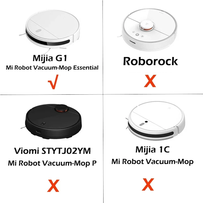 For Xiaomi Mijia G1 MJSTG1 Mi Robot Vacuum Mop Essential Vacuum Cleaner Side / Main Brush Cover Hepa Filter Mop Cloth Parts