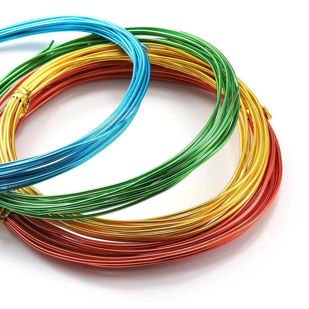 2-10m 0.6/0.8/1.0/1.2/1.5/2/2.5/3mm Aluminum Wire Color Painted Metal Cord for DIY Jewelry Making Findings Accessories