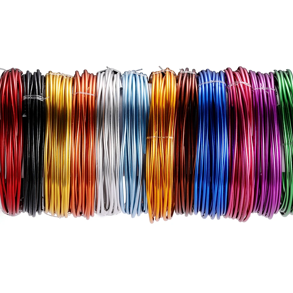2-10m 0.6/0.8/1.0/1.2/1.5/2/2.5/3mm Aluminum Wire Color Painted Metal Cord for DIY Jewelry Making Findings Accessories