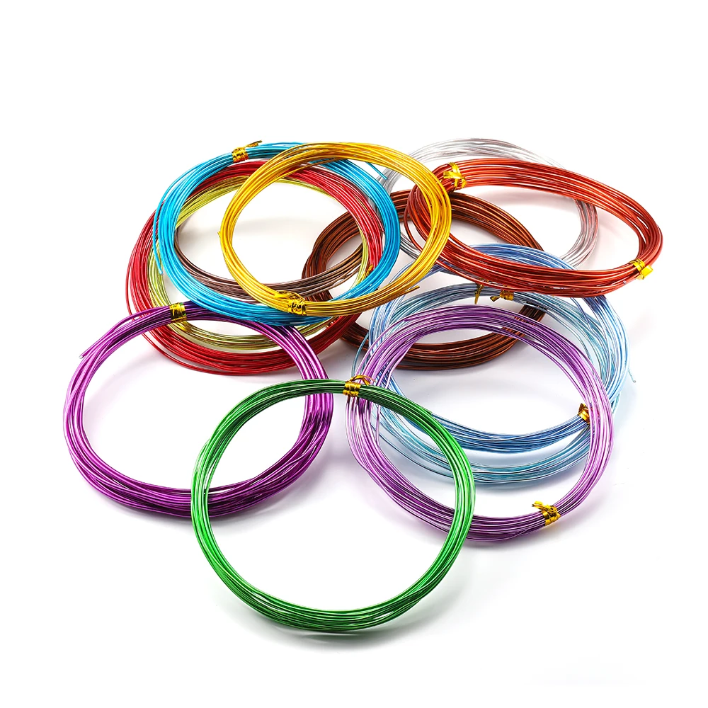 2-10m 0.6/0.8/1.0/1.2/1.5/2/2.5/3mm Aluminum Wire Color Painted Metal Cord for DIY Jewelry Making Findings Accessories